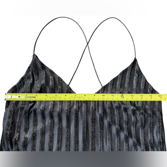 Forever 21 Women’s Velvet Black Metallic Mini Dress Size M - Picture 5 of 8